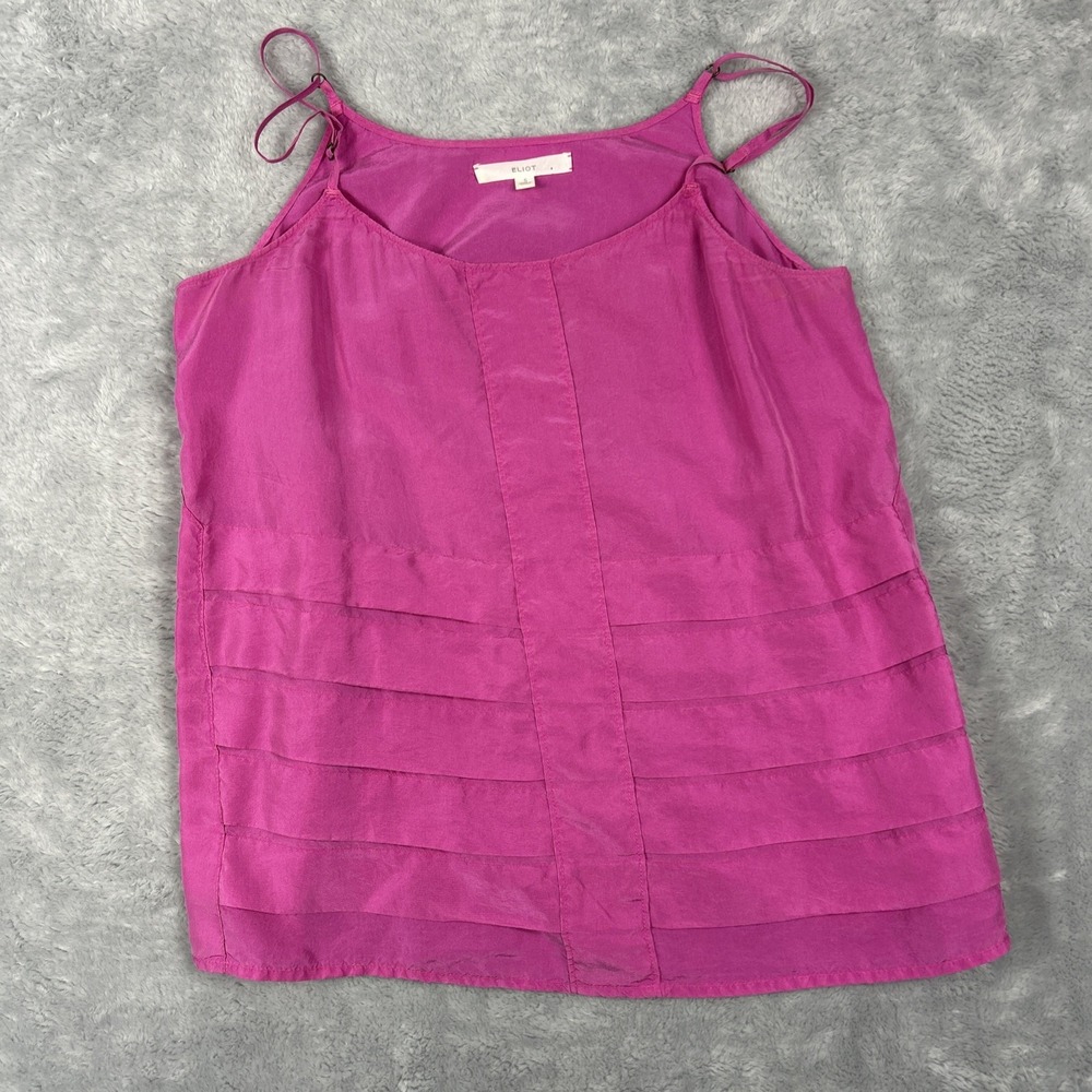 Eliot Women's 100% Silk Camisole Small Hot Pink Luxury‎ Coquette Girly